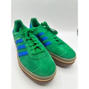 Adidas Gazelle Bold Stackform Platform Green Blue Suede Shoes‎ Women's